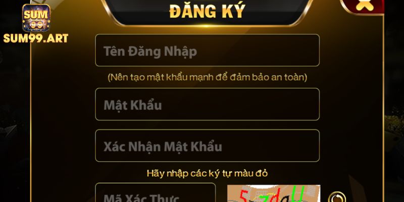 Đăng Ký SUM99 2 Điền đầy đủ thông tin vào biểu mẫu đăng ký SUM99